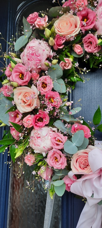 Floral wreath clearance wedding