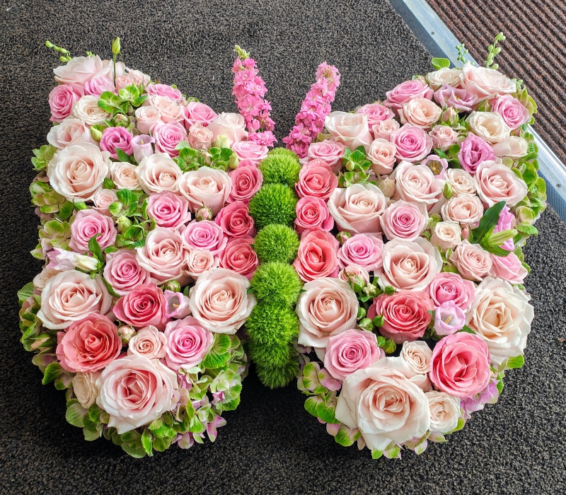 Bespoke pink rose butterfly