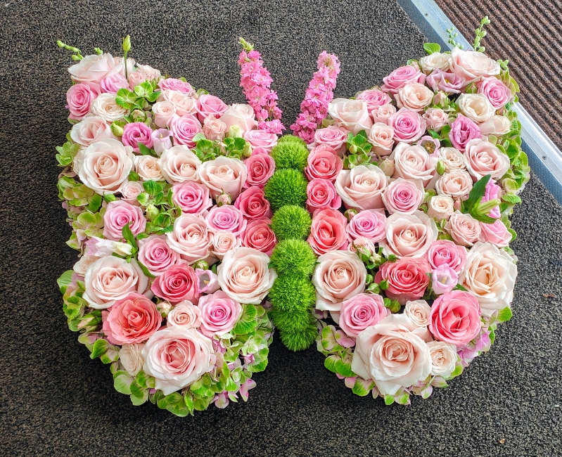 Bespoke pink rose butterfly