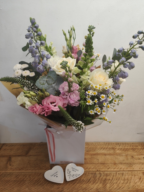 Hand crafted pastel bouquet