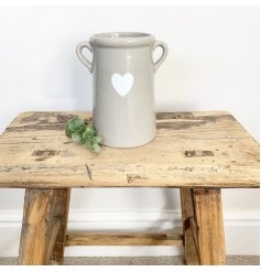 Grey Heart pot with ears