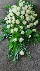 White Rose Casket Spray