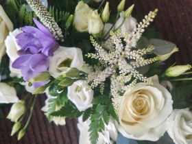 Extra Large Opulent White and Lilac Wreath