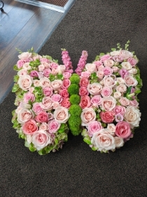 Bespoke pink rose butterfly